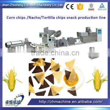 Corn snack tortilla chips machine