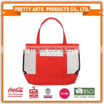 ladies' mesh and polyester fashion beach bag