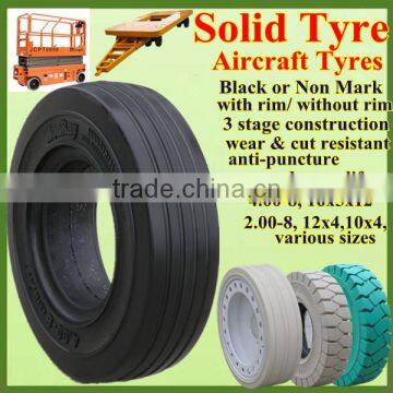 Well-reputed Chinese 12x4 Flat Proof Aircraft Solid Tyres With Good Price