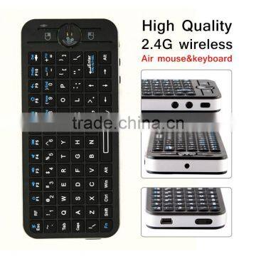 New High Quality 2.4G wireless fly mouse keyboard black