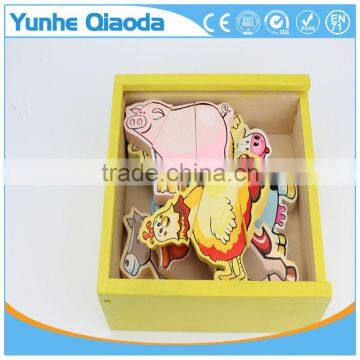 Early Learning wooden magnetic wooden animal puzzle