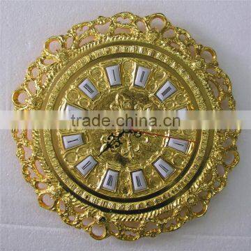 Antique Flower Shape Bronze Wall Clock, Classic Wall Decorative Hanging Clock, Bronze Mounted Art photo-3