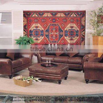 chesterfield sofa set. genuine leather sofa set. American modern style leather sofa set B48139