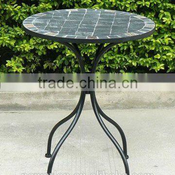 Folding Antirust Wrought Irons Mosaic Table photo-3