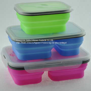 Micro-wave Safe Silicone PP Lunch Box Bowl Food Container