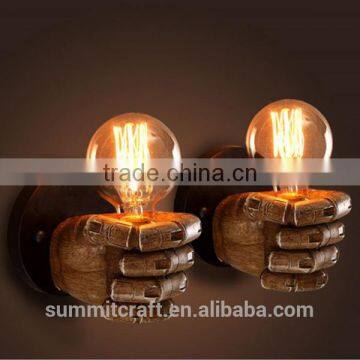 Resin fist shaped wall lamp kids room