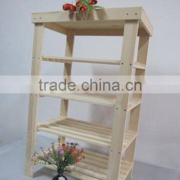 Foldable Modern Step Style Wood Decorative Flower Display Shelf photo-6