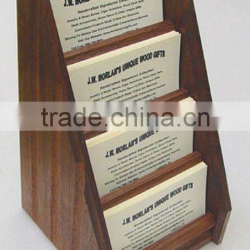 wooden business card greeting card holder