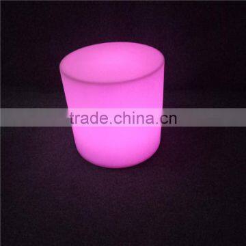 Used Nigtclub Furniture LED Flashing Bar Furniture White PE Material D42*H42cm Round Bar Stools With RGB LEDs Inside photo-3