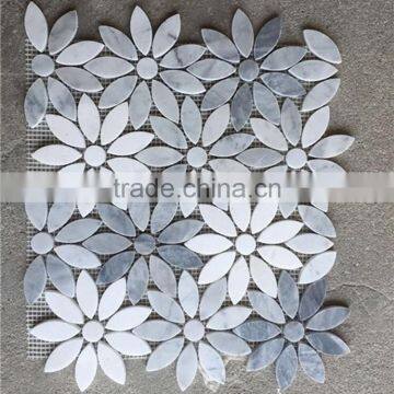 MM-CV294 Hot Sale Floor Natural Stone Flower Pattern Marble Mosaics Tile photo-2