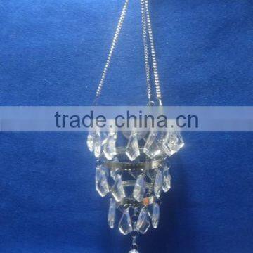 clear Acrylic bead led color changing hanging lamp home decor supplier