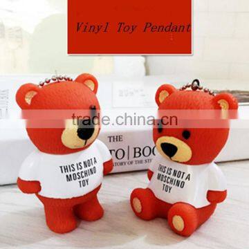 wholesale creative gifts pvc cartoon keychain teddy bear keychain