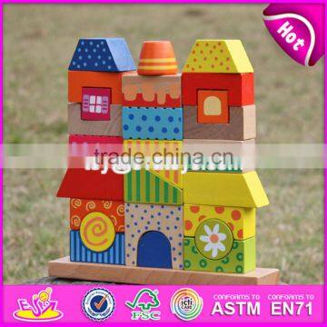 2017 New Products Educational Toys Children Wooden Stacking Blocks W13D140 photo-2