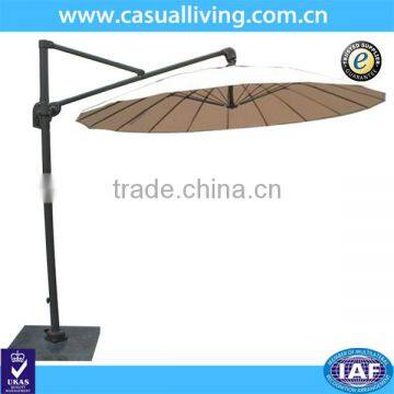 Patio 8.5' Round Parasol Patio Umbrellas with Push Button Tilt and Crank, 24 Steel Wire Ribs, UV Resistant Fabric