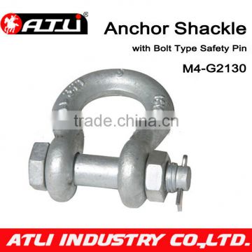 G2130 Galvanized Screw Pin US Type Steel Drop Forged Bow Shackle