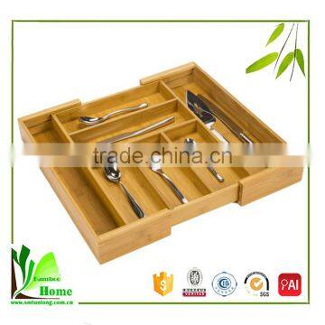 New Arrival Bamboo Flatware Storage Tray photo-6