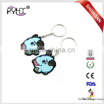 Gift silicone keychain cute cartoon comic key chain new
