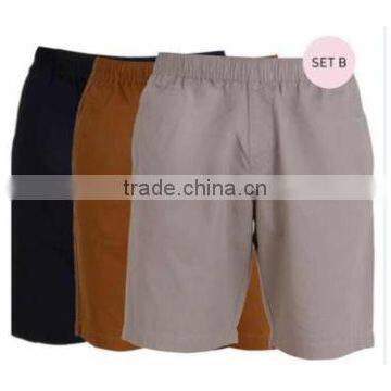 Polycotton Twill Khaki Sports Short Elastic Waist Casual Mens Shorts photo-2