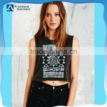 Custom crop top women/logo printing crop tops/fashion tops for women