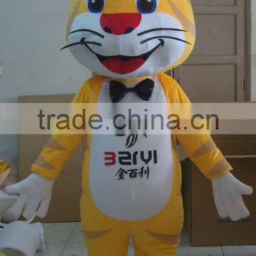 Red Nose Tiger Mascot Costume Cartoon Character Mascot Costume