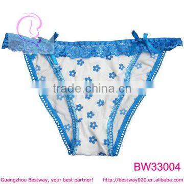 Sexy blue & white bikini micro string underwear for young girls ladies