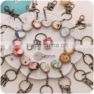 Exquisite Bronze Metal Starry Sky Bag Hanger,creative Cartoon Keychains,planet Car Key Holder photo-2