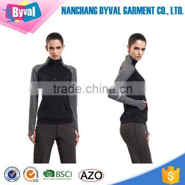 Wholesale Seamless Women Half Zip Long Sleeve Shirts photo-2