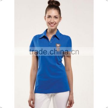 classic and stylish breathable and soft Equestrian Signature Pique Polo Shirt custom for ladies with embroidery logo wholesale