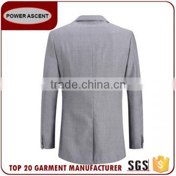 Men'S Custom Design Light Grey Suit Fabric Formal Suits photo-2