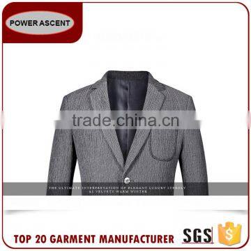 Wholesale Suit Custom Design 1 Button Patch Pocket Men Business Suit Jacket Blazer photo-4