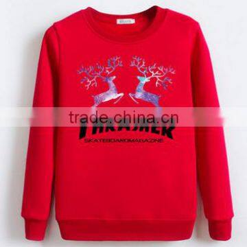 wholesale cheaper customized design crewneck pullover fleece TC65/35 cheaper hoodies/sweatshirt