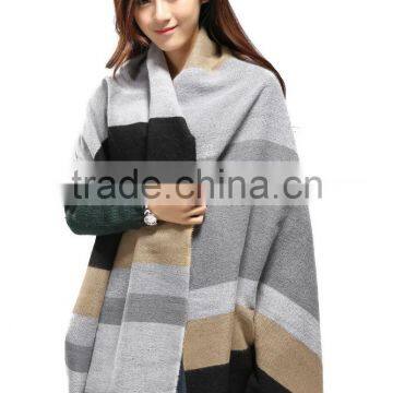 Fashion Winter Scarfs Casual Warm Women Grid Imitation Cashmere Scarves Brand Designer Shawls photo-4