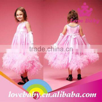 Wholesale 2015 New Stylish Boutique Feather Fairy Baby Girls Long Dress photo-3