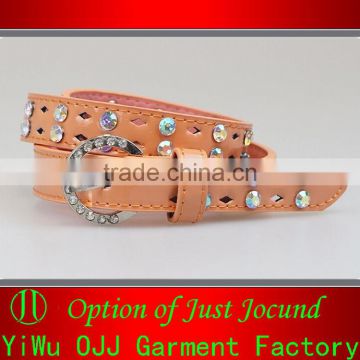 Leather Women Belt Custom Rhinestone Belts Keystone Garments