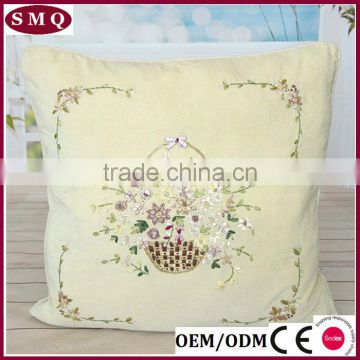 Latest Design Flower Chikan Embroidered Cushion Covers