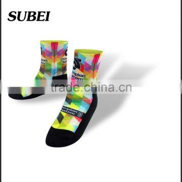 Custom print fancy sublimation basketball elite compression socks