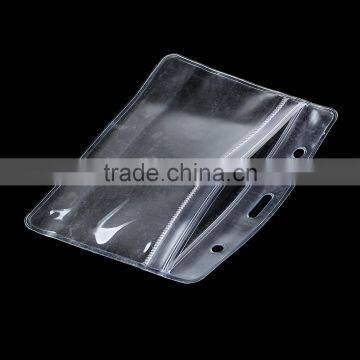 Custom Clear Transparent Plastic Horizontal Soft Plastic Card Holder