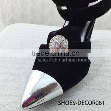 Shiny Rhinestone Round Clips Crystal Shoe Clips photo-3