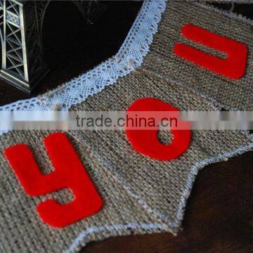 Wholesale Wed Gift, Gift for Wed Burlap and Felt Bunting photo-2