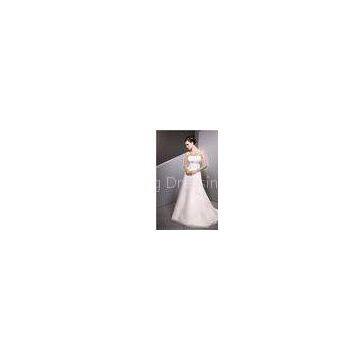 Handmade Elegant A Line Empire Ivory White Wedding Dress Silhouettes