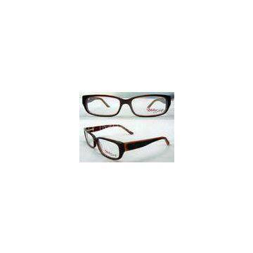 Custom Handmade Acetate Eyeglasses Frames, Black Red Ladies Optical Frames