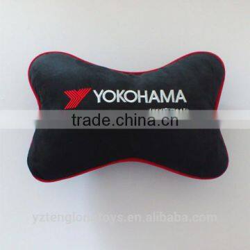 Custom made suede fabric car seat neck pillow