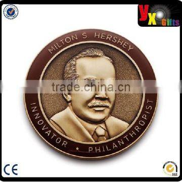 Custom design enamel metal coin with printed/keychain promotional