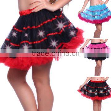 Adult LED Tulle Tutu Glowing Light Up Skirt for Party Stage Costume Show Nightclub