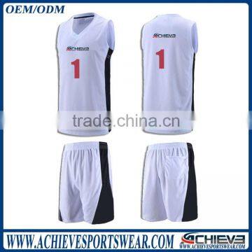 grade one sublimated camo blue reversible basketball jerseys