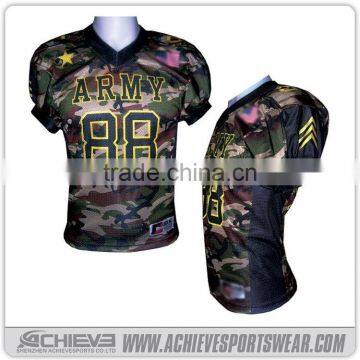 wholesale custom blank camo american football jersey uniforms