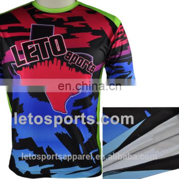 Custom sublimated compression rash guard shirt new design gym fitted t shirt gym t-shirt gym wear dir fit fitness wear