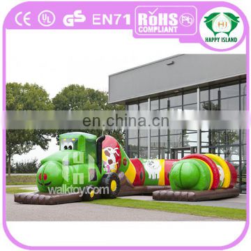 HI wholesale ourside inflatable tunnel tractor game for kids