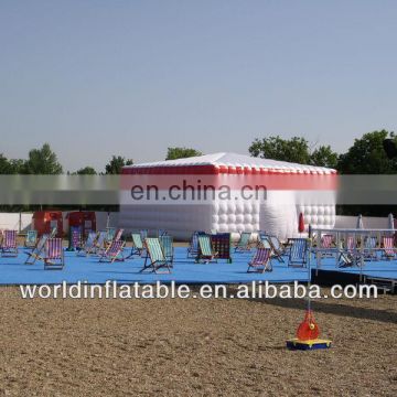 inflatable beach tent on beach