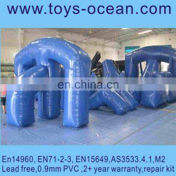 Blue inflatable paintball air field equipment customize logo 3 years warranty